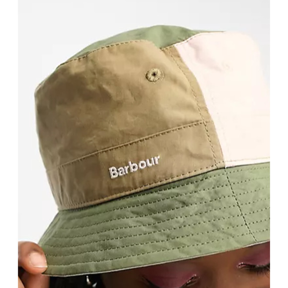 Barbour  Women's color block bucket hat One Size  green NWT - Picture 1 of 8